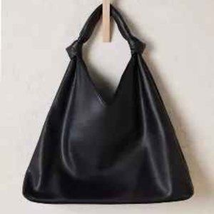 NWT -"Love Knot" Knotted Slouchy Faux Leather Bag - Black Matte